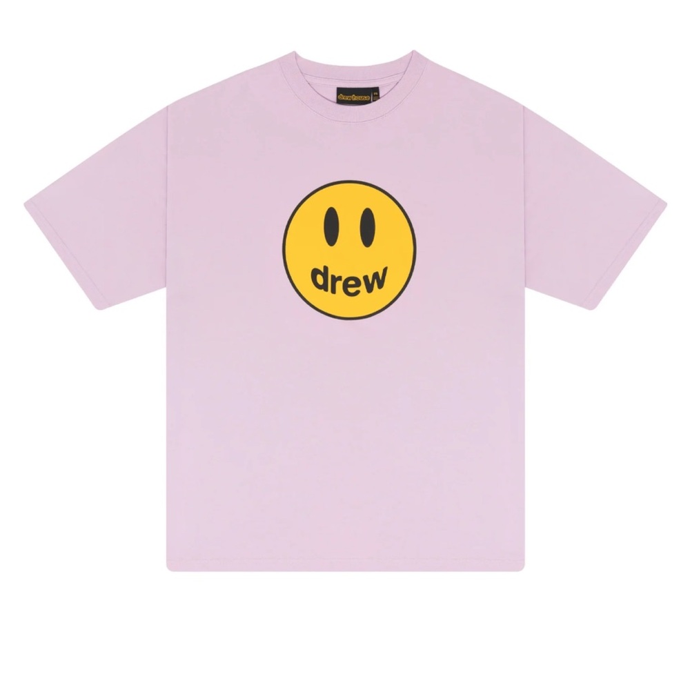 drew house Lavender Tee with Yellow Smiley Logo